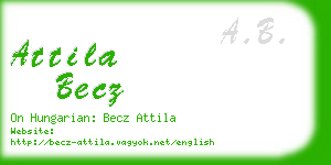 attila becz business card